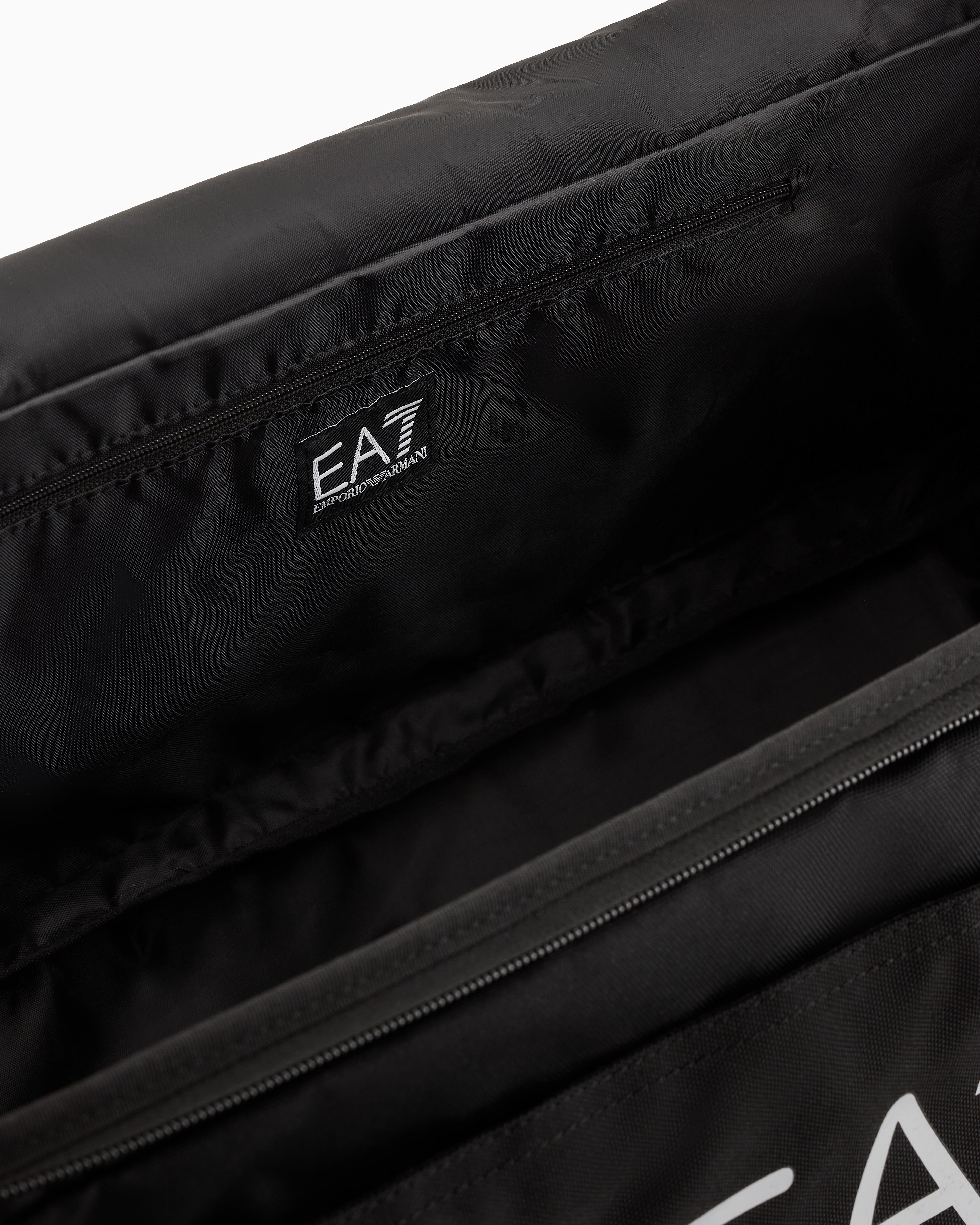 EA7 Train Core large gym bag with oversized EA7 logo