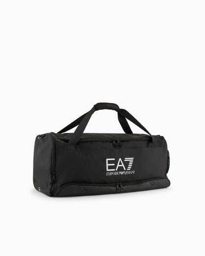 EA7 Train Core large gym bag with oversized EA7 logo