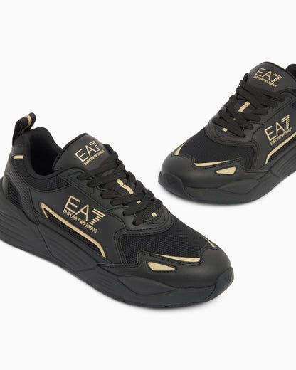Ea7 Sneakers Ace Runner New With Rubber Soles Black