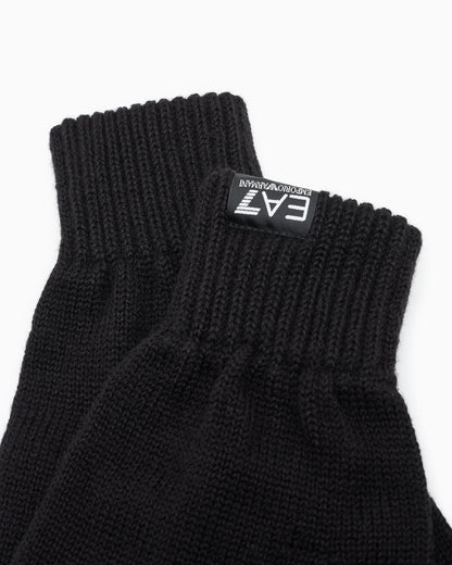 EA7 Wool-blend gloves