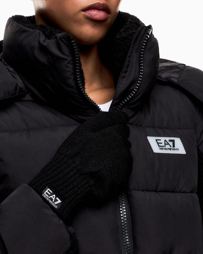 EA7 Wool-blend gloves
