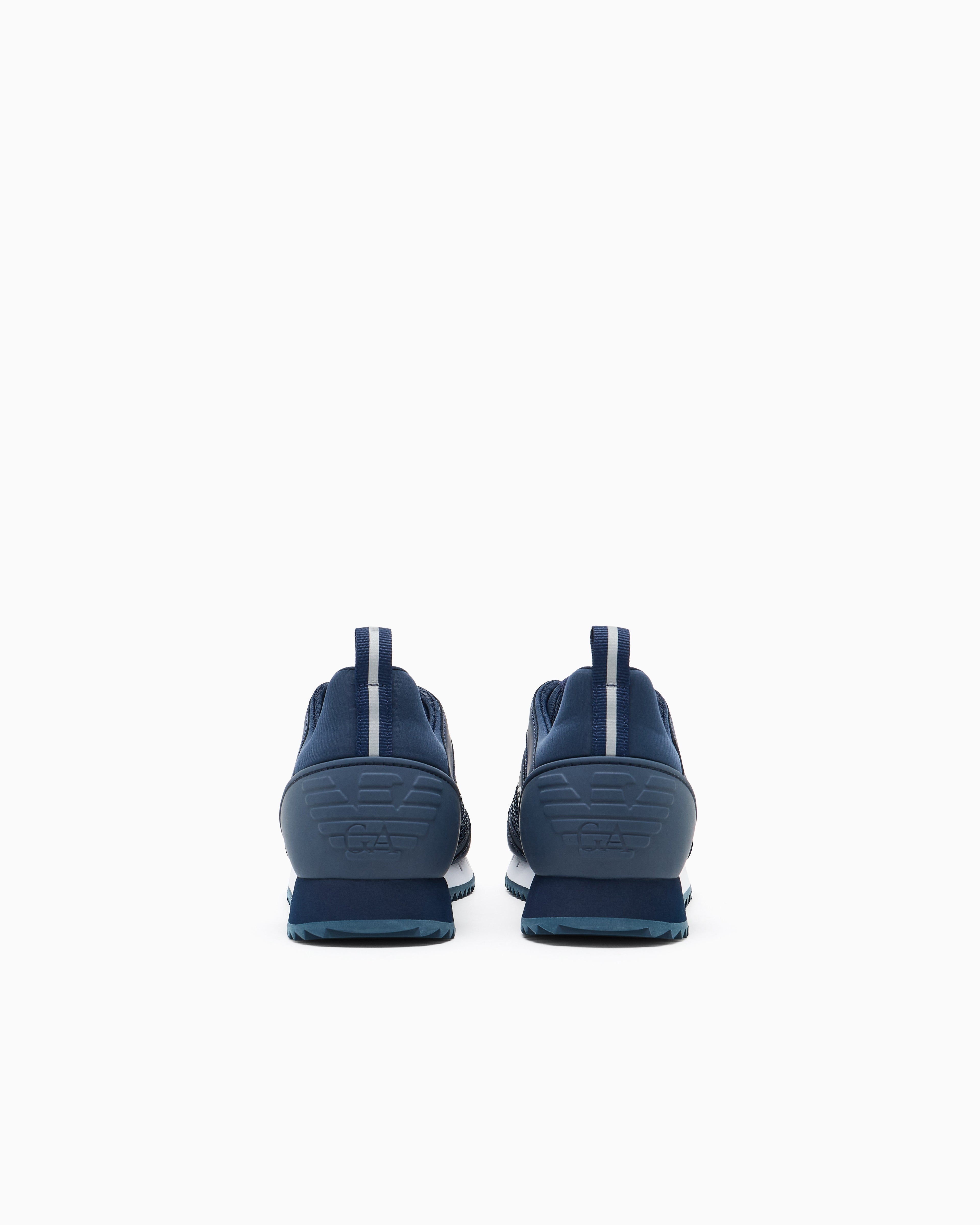 Ea7 Black And White Laces Sneakers Blue