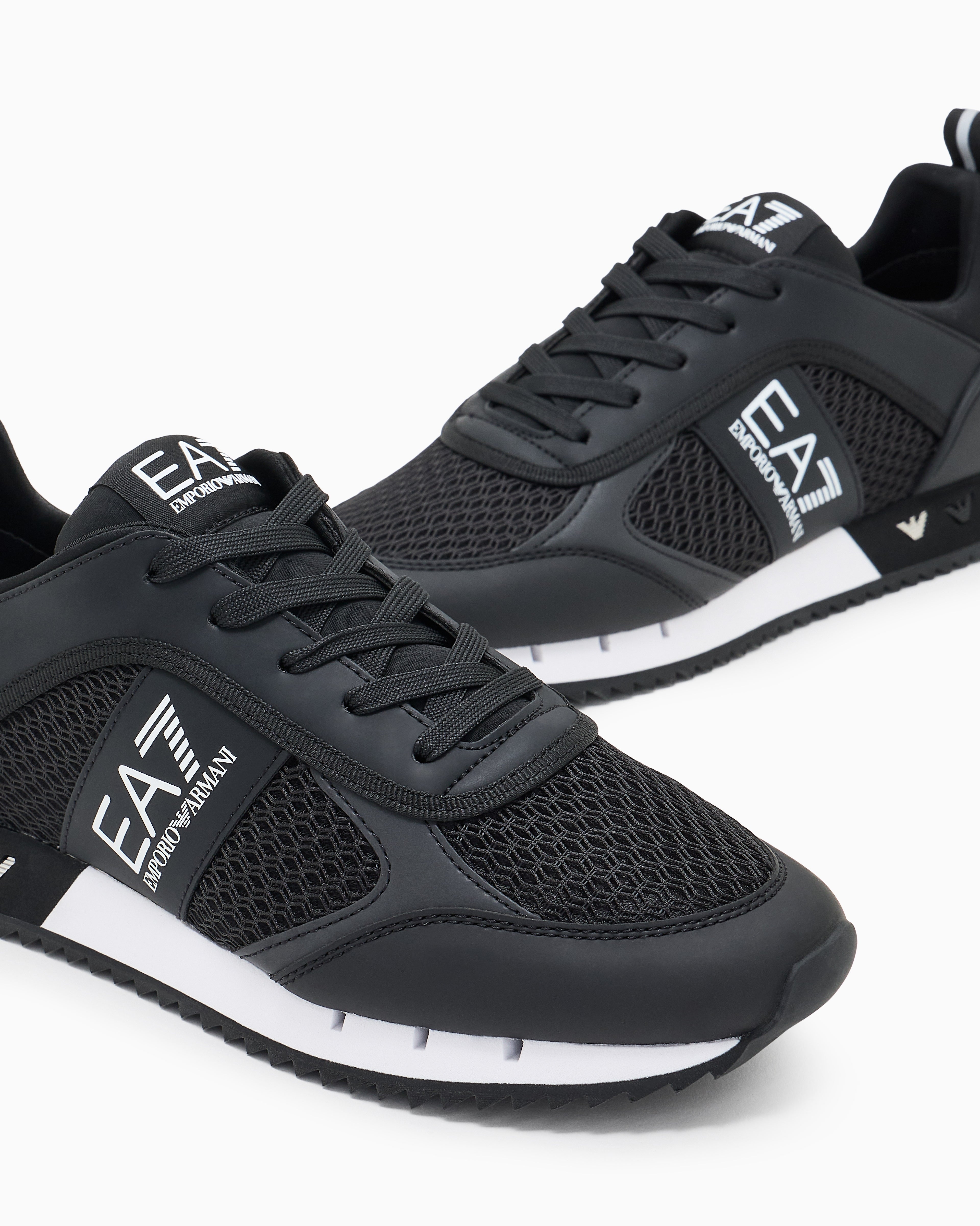 Ea7 Black And White Laces Sneakers Black