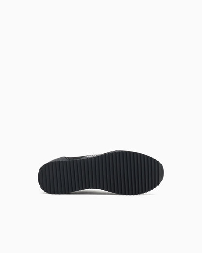 Ea7 Sneaker Black And White In Mesh With Rubber Sole Black