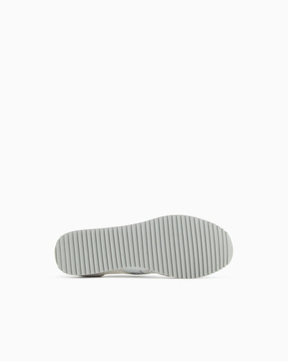 Ea7 Sneaker Black And White In Mesh With Rubber Sole White