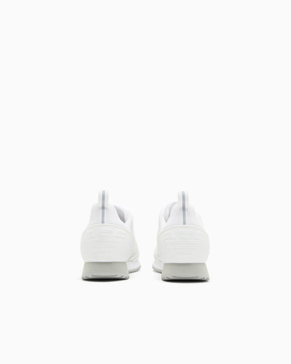 Ea7 Sneaker Black And White In Mesh With Rubber Sole White