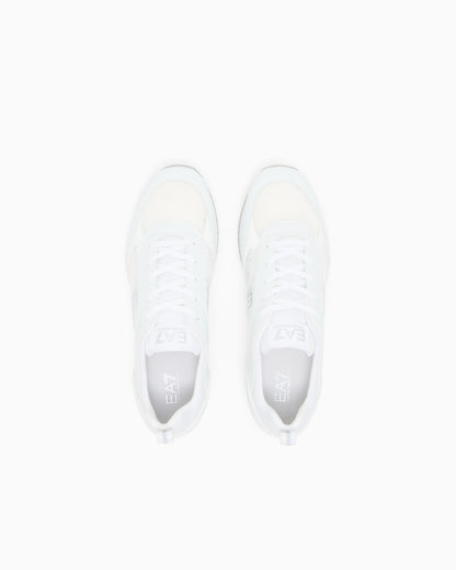 Ea7 Black And White Laces Sneakers White