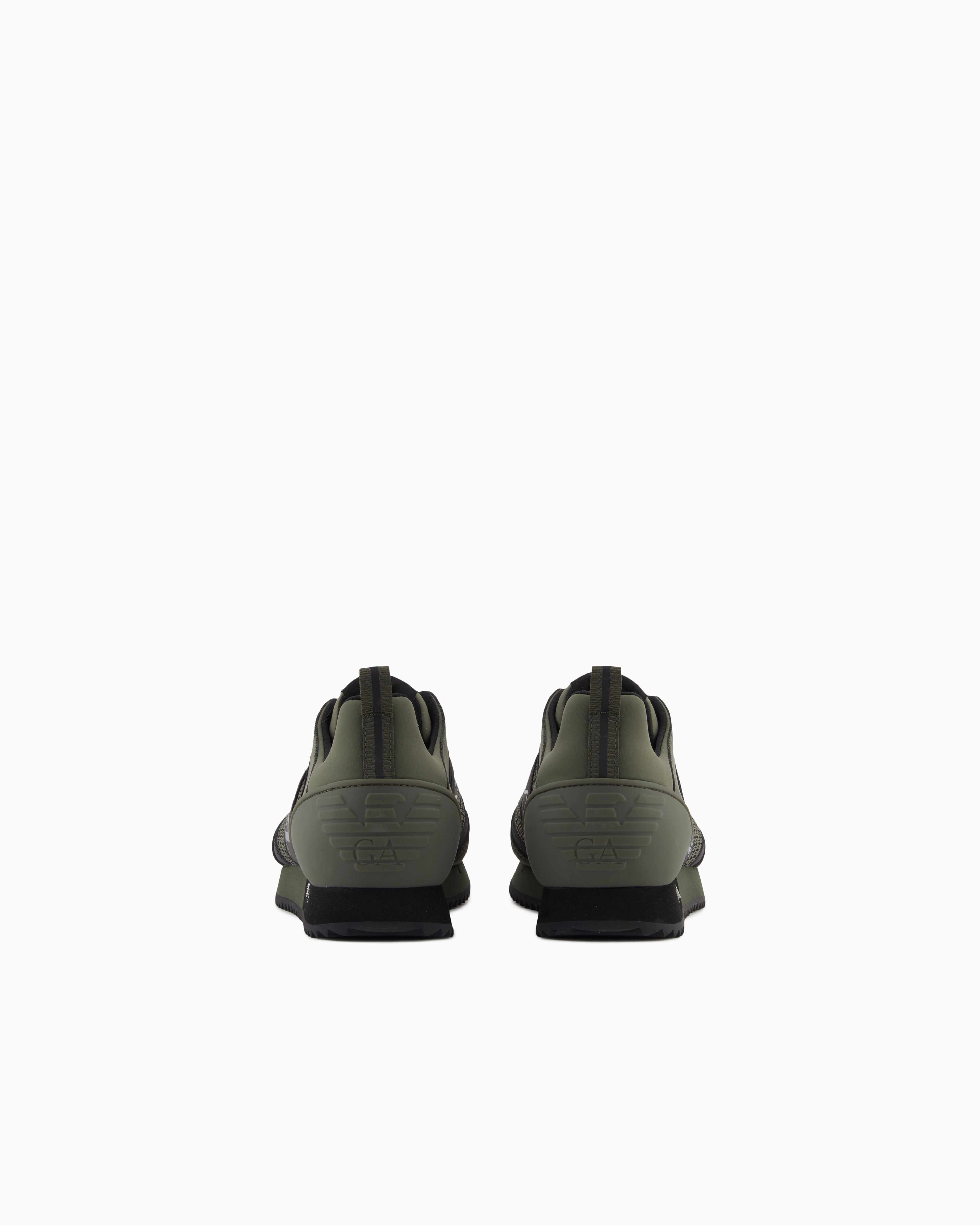 Ea7 Black And White Laces Sneakers Green