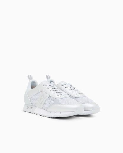 Ea7 Black And White Laces Sneakers Grey