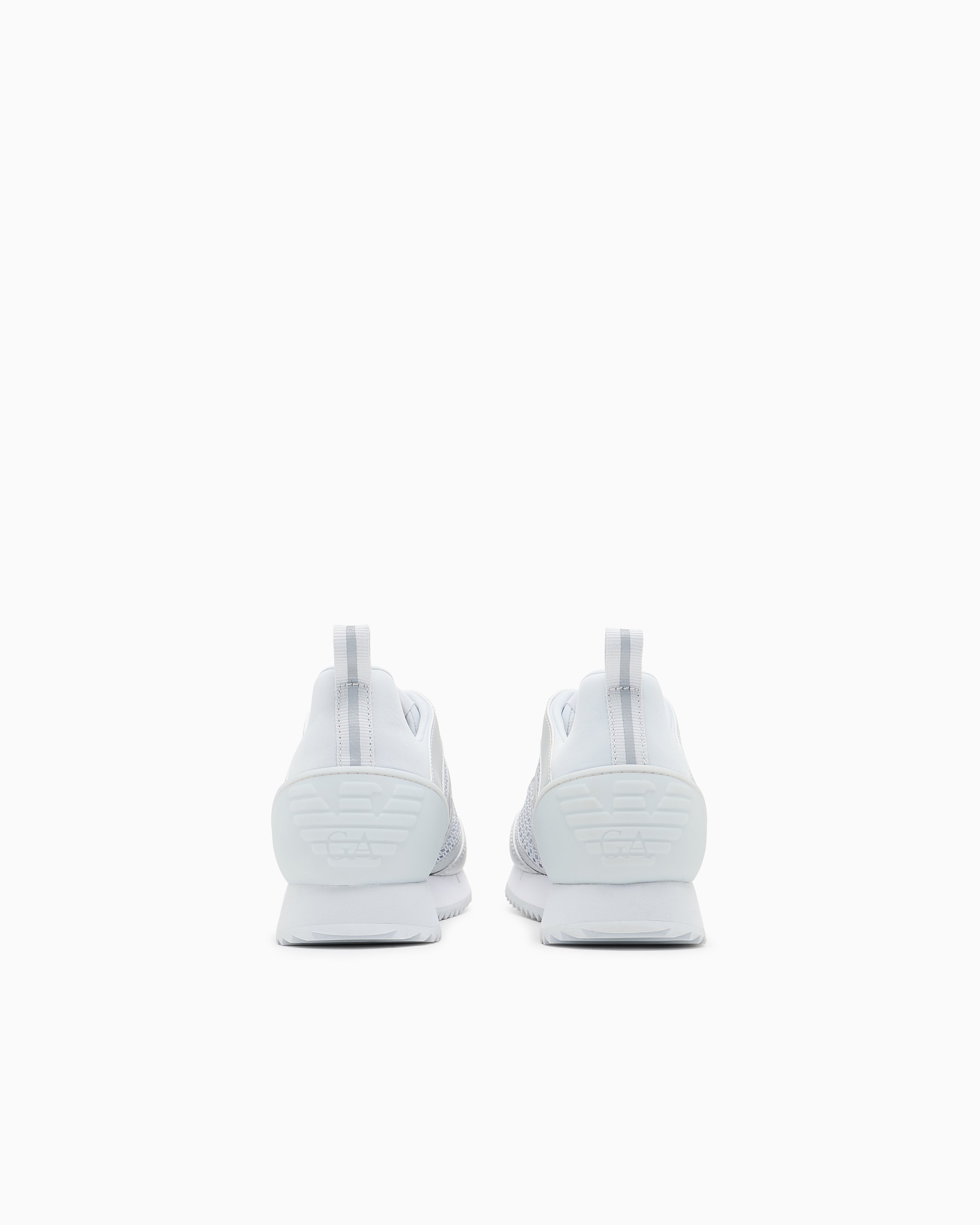 Ea7 Black And White Laces Sneakers Grey