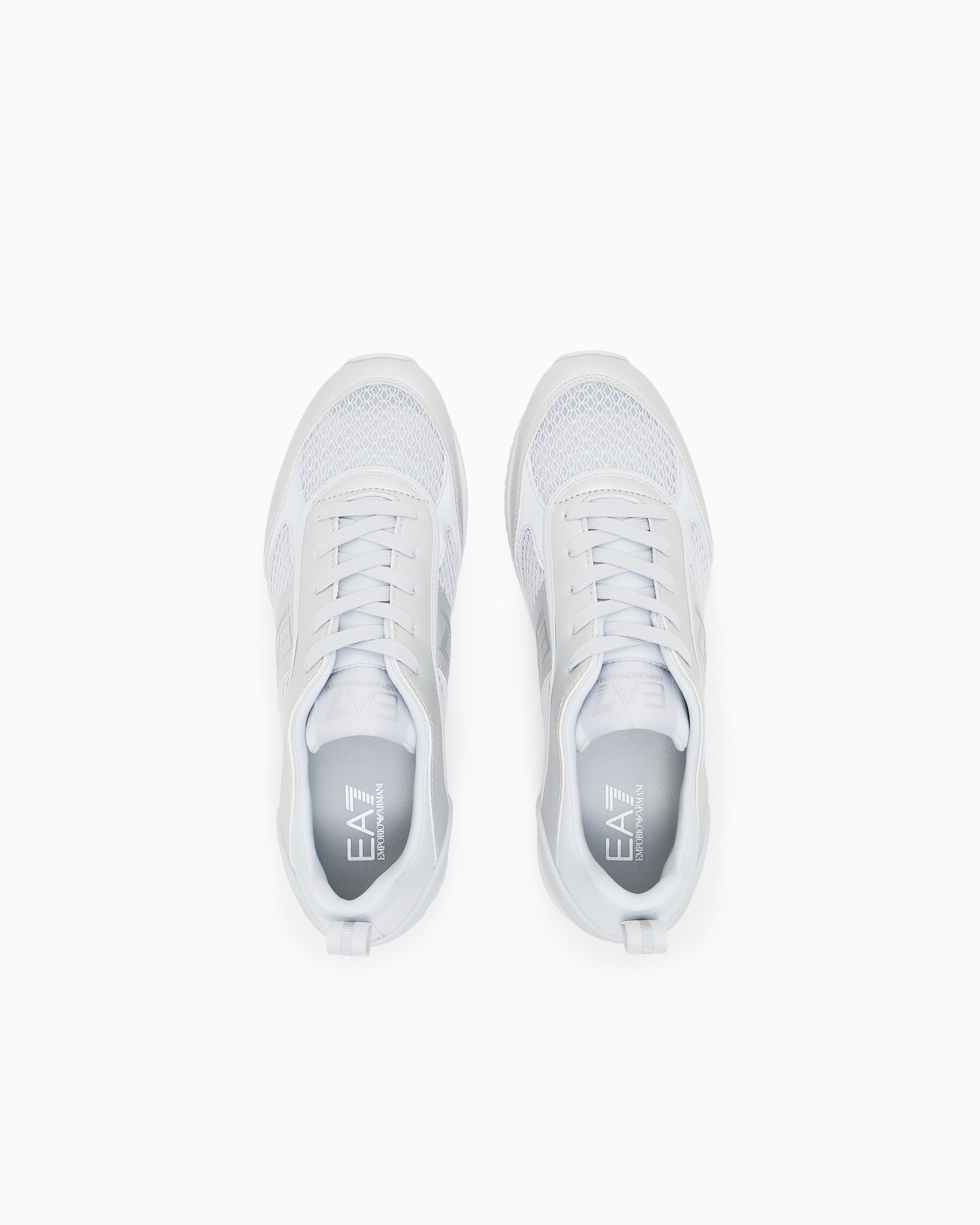 Ea7 Black And White Laces Sneakers Grey