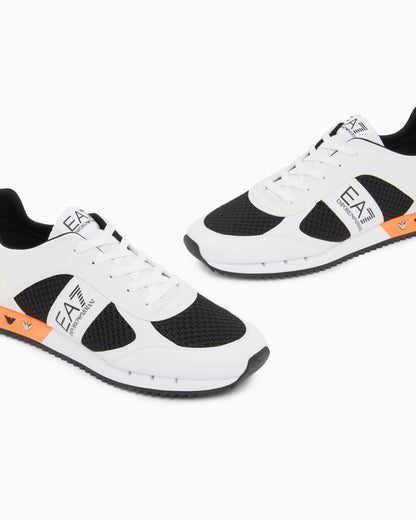 Ea7 Black And White Laces Sneakers Multicolored