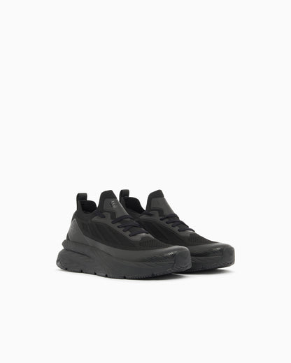 Ea7 Crusher Sonic Knit Sneakers Black