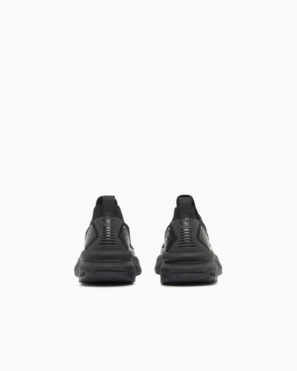 Ea7 Crusher Sonic Knit Sneakers Black
