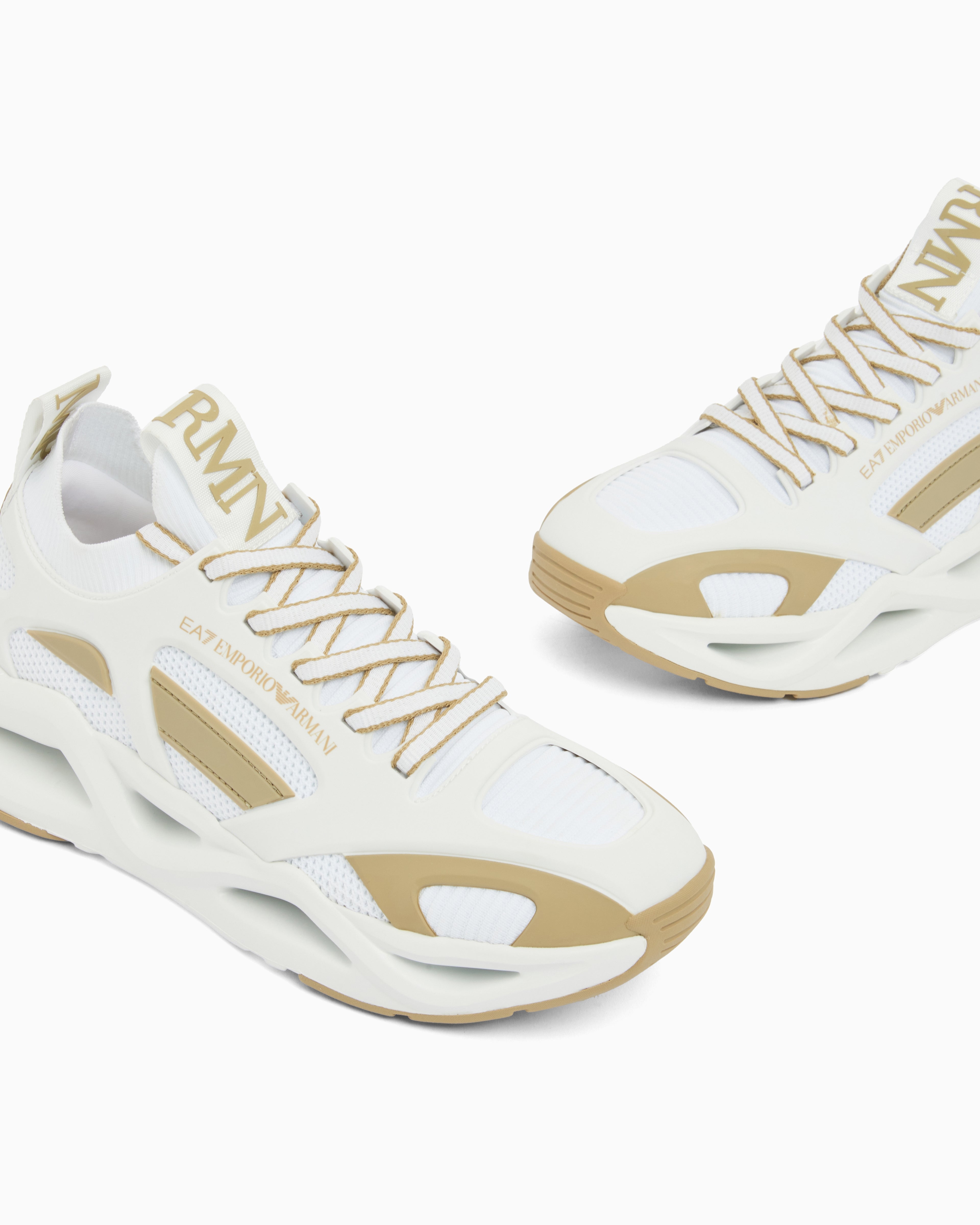Ea7 Infinity Cage Sneakers Gold