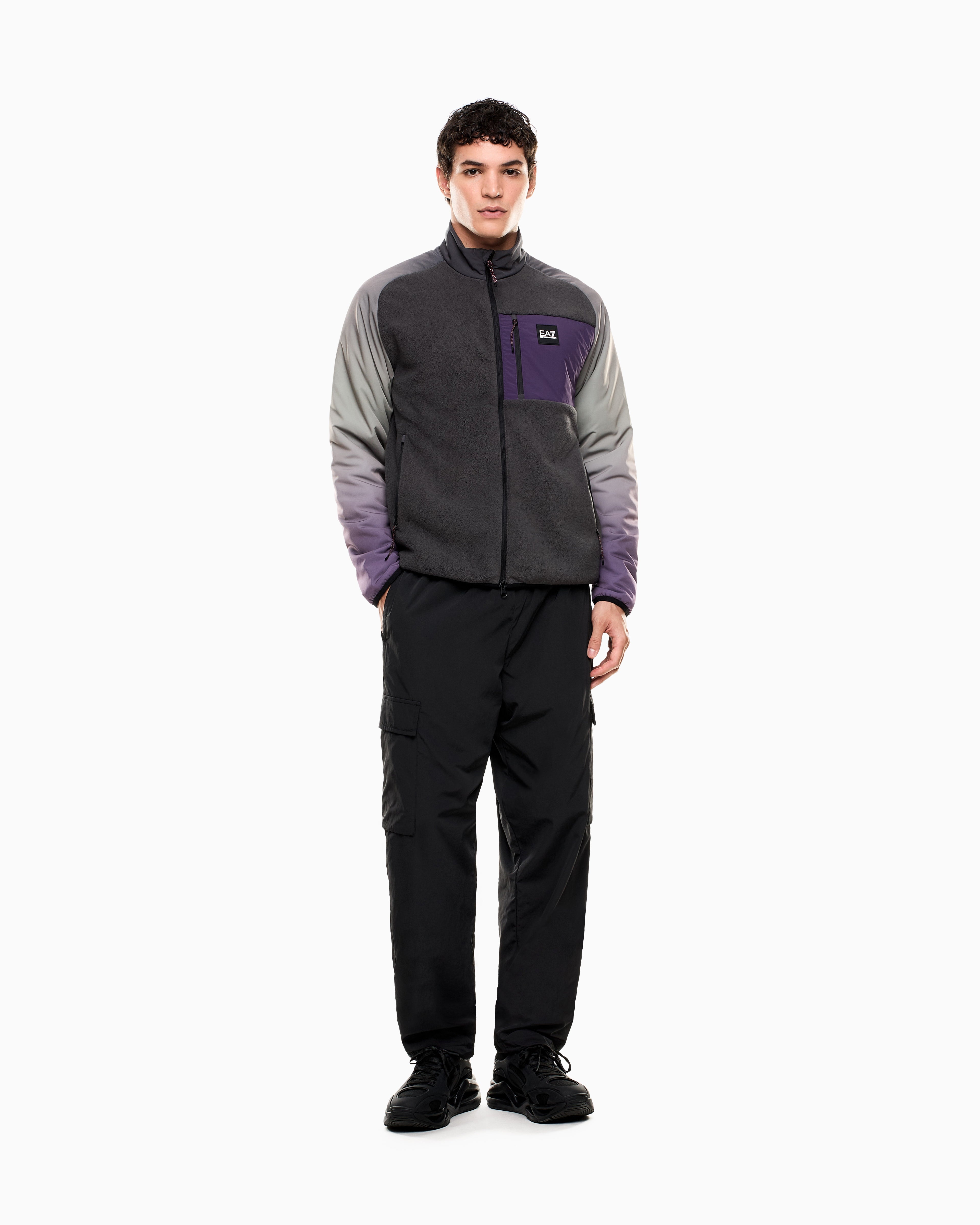 EA7 Urban Escape Unisex zip-up sweatshirt in stretch technical fabric