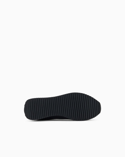 Ea7 Fabric Sneakers With Leather Details Black