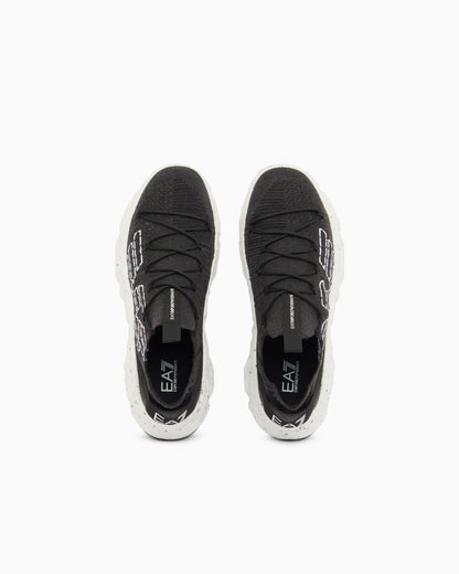 Ea7 Terra Flux Knit Sneaker Black
