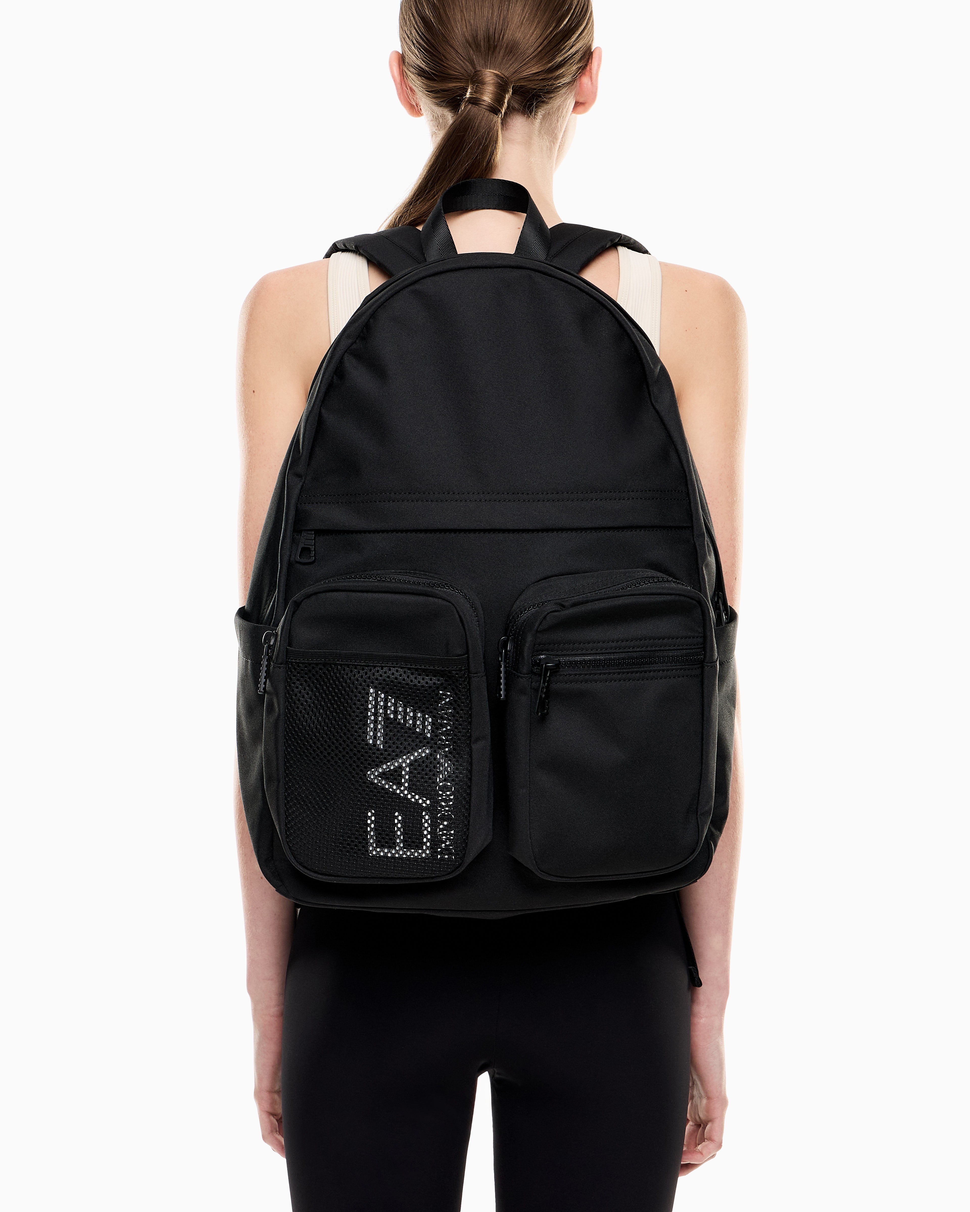 EA7 Polyester Backpack with Reflective Details