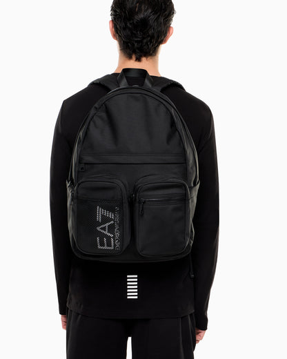 EA7 Polyester Backpack with Reflective Details