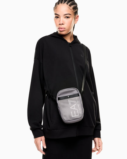 EA7 Shoulder bag in technical fabric with printed logo