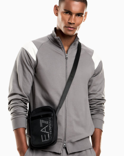EA7 Shoulder bag in technical fabric with printed logo
