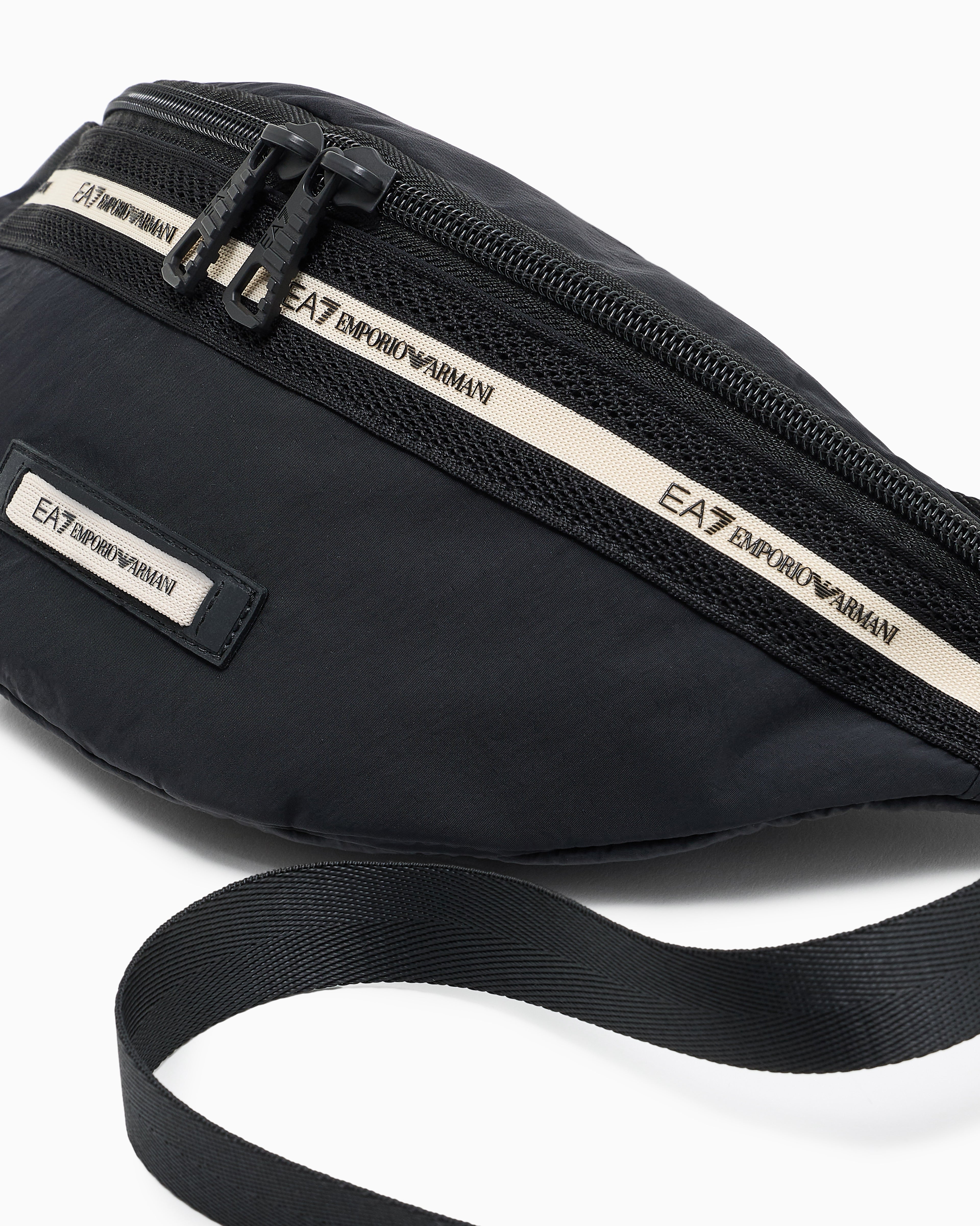 EA7 Logo Series nylon belt bag