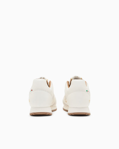 Ea7 Black And White 10Th Anniversary Sneakers Beige