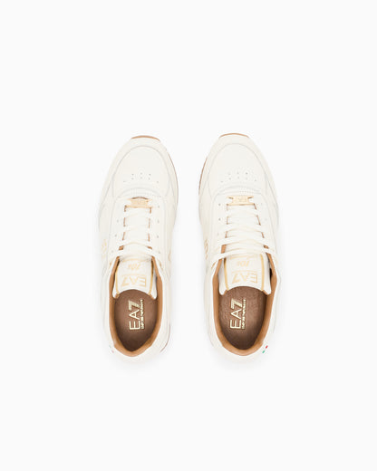 Ea7 Black And White 10Th Anniversary Sneakers Beige