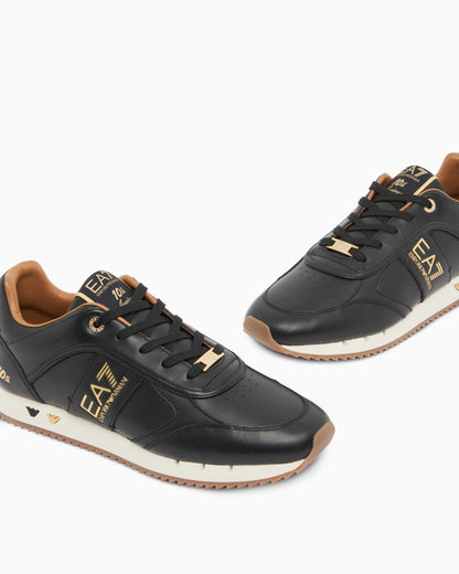 Ea7 Black And White 10Th Anniversary Sneakers Black