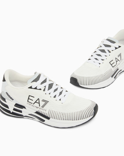 Ea7 Sneakers Crusher Distance In Mesh With Reflective Details White
