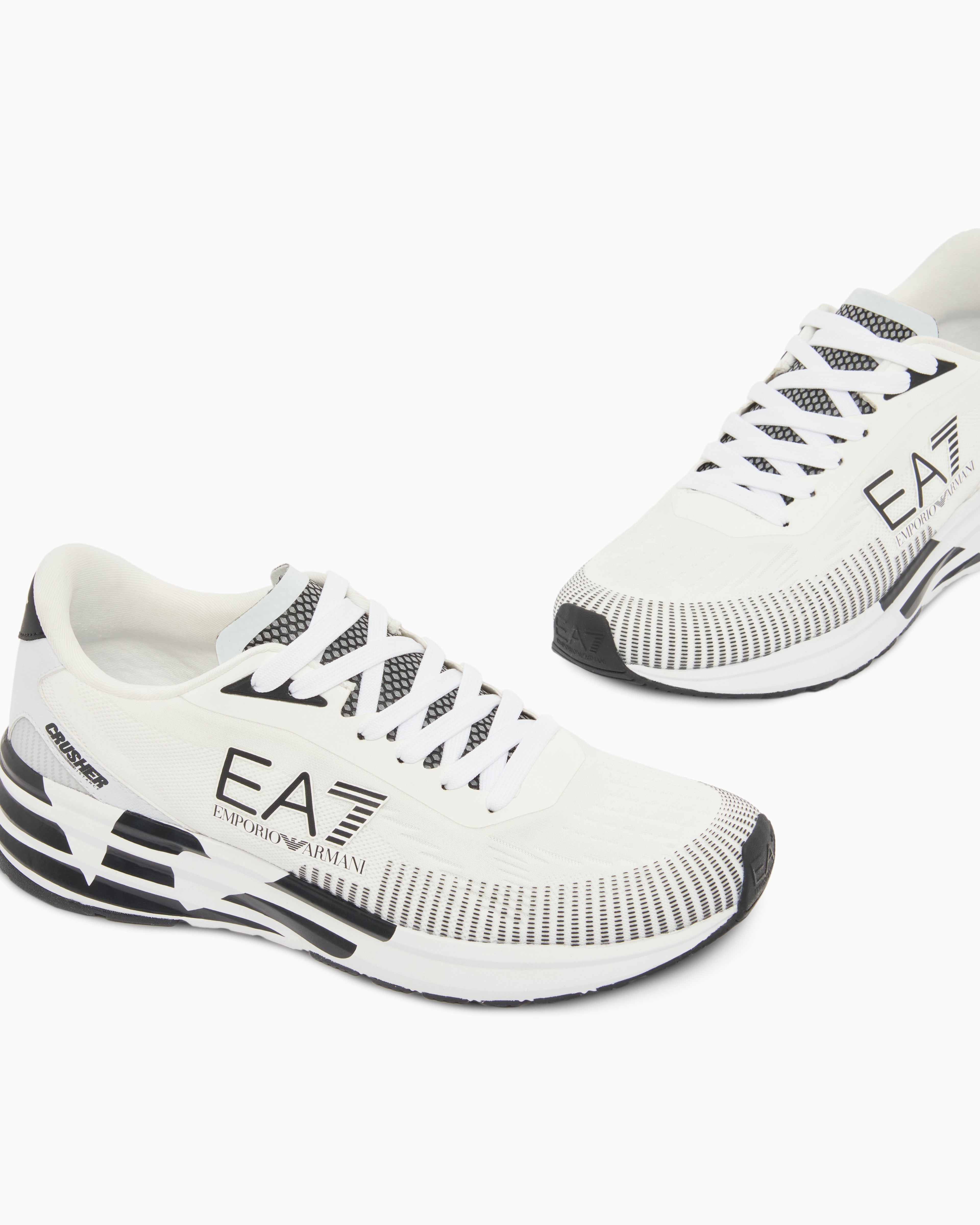 Ea7 Crusher Distance Knit 2.0 Sneakers White
