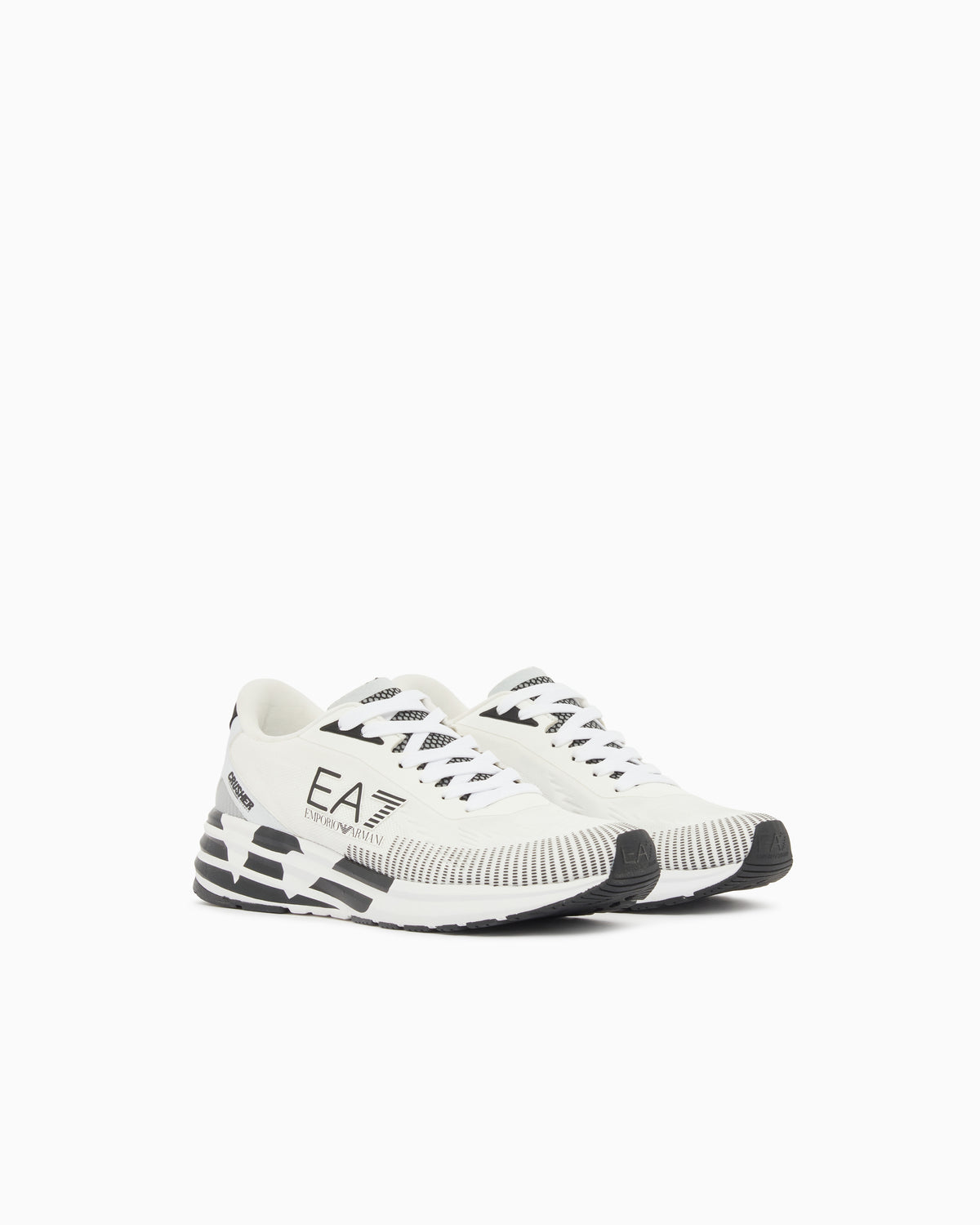 Ea7 Sneakers Crusher Distance In Mesh With Reflective Details White