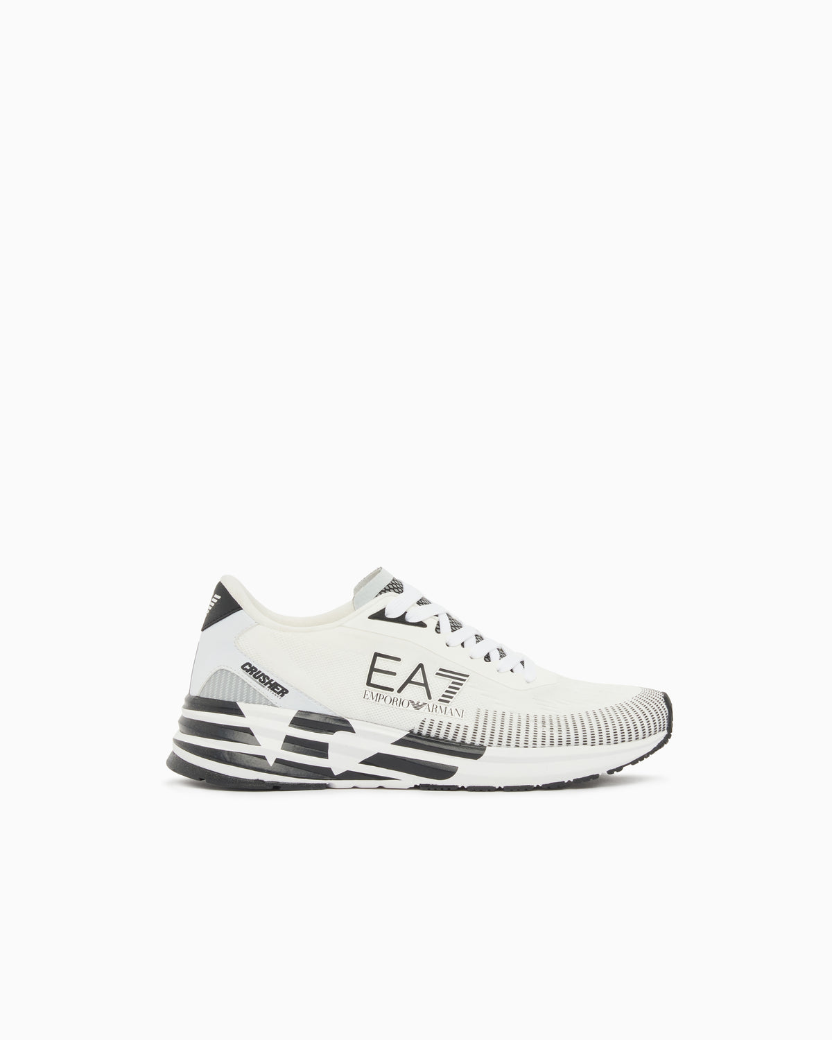 Ea7 Sneakers Crusher Distance In Mesh With Reflective Details White