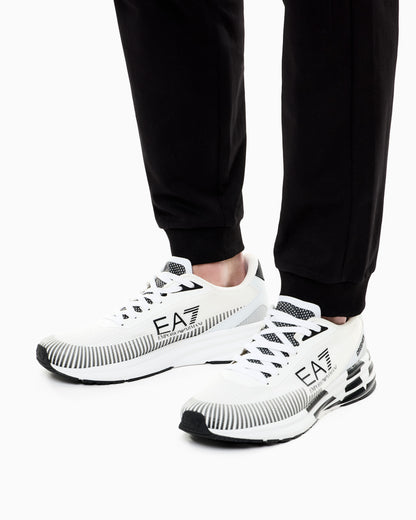Ea7 Sneakers Crusher Distance In Mesh With Reflective Details White