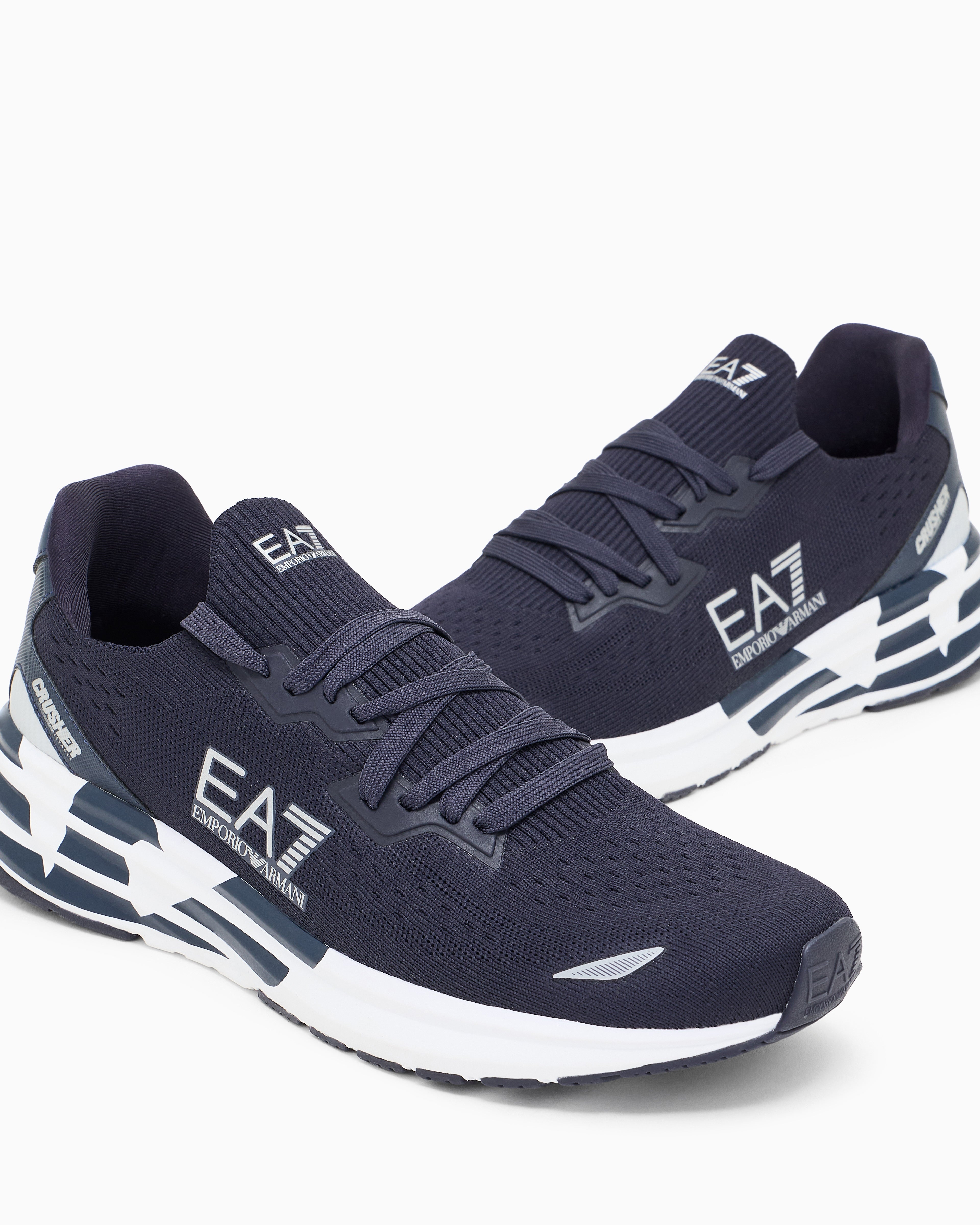 Ea7 Crusher Distance Knit 2.0 Sneakers Blue
