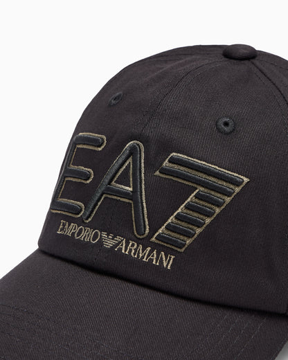 EA7 Baseball hat Logo Series in embroidered cotton twill