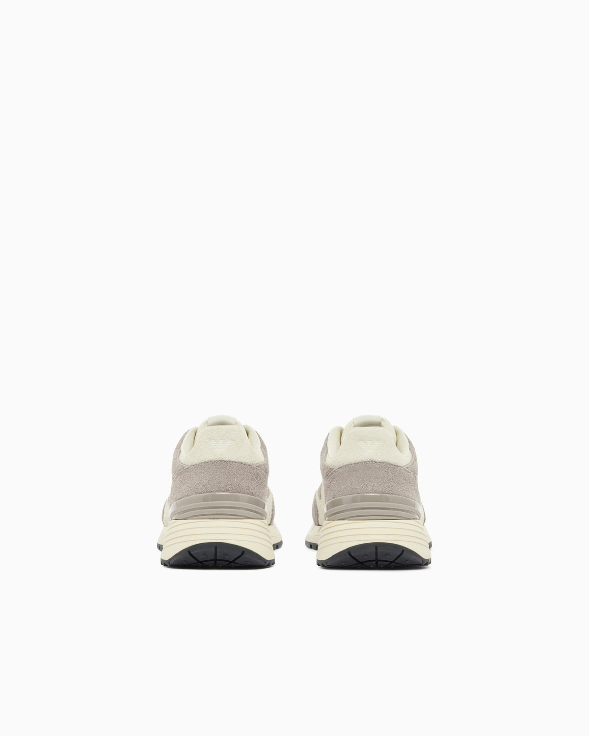 Ea7 Otg Black And White Velo Suede Sneakers Beige