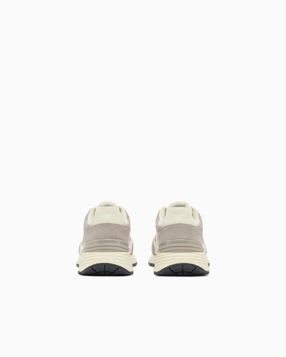 Ea7 Otg Black And White Velo Suede Sneakers Beige