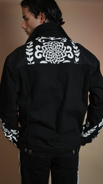 PATCHWORK DENIM BLACK MEN'S JACKET [50/50 LIMITED EDITION]