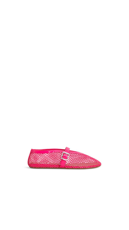 Alaïa Ballet Flats In Fishnet