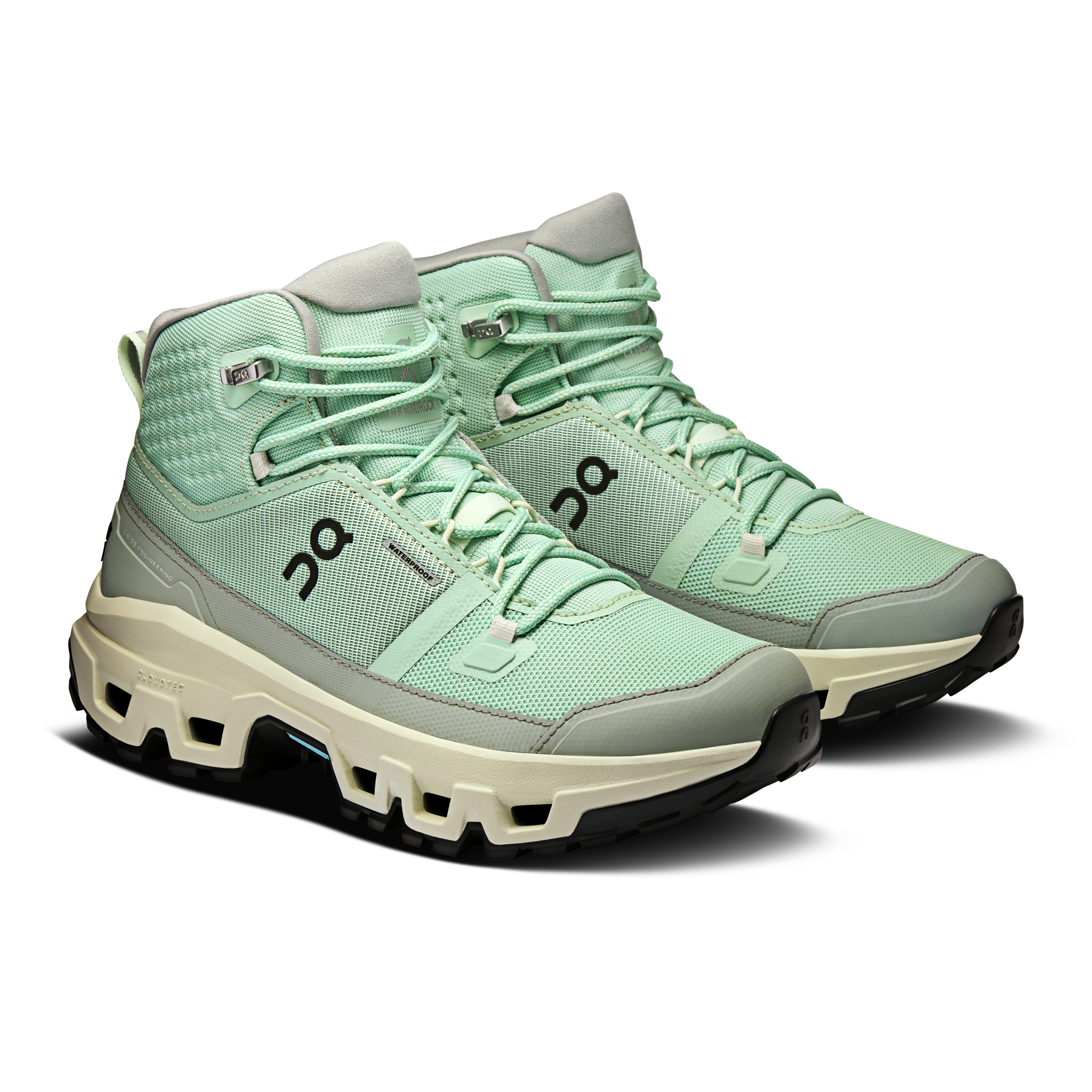 on running cloudrock mid waterproof mineral aloe (women's)