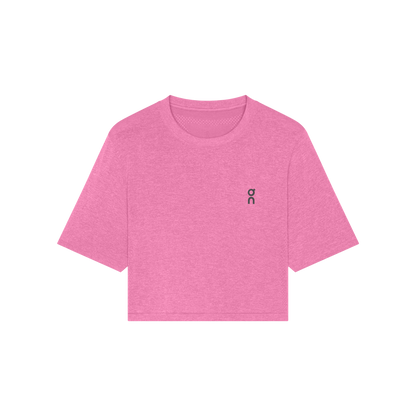 On Train Flex-T Crop Bubblegum Heather (Women'S)