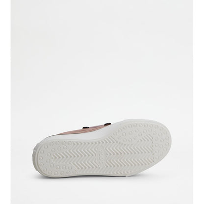 Tods Slip On Shoes In Leather Pink Womens