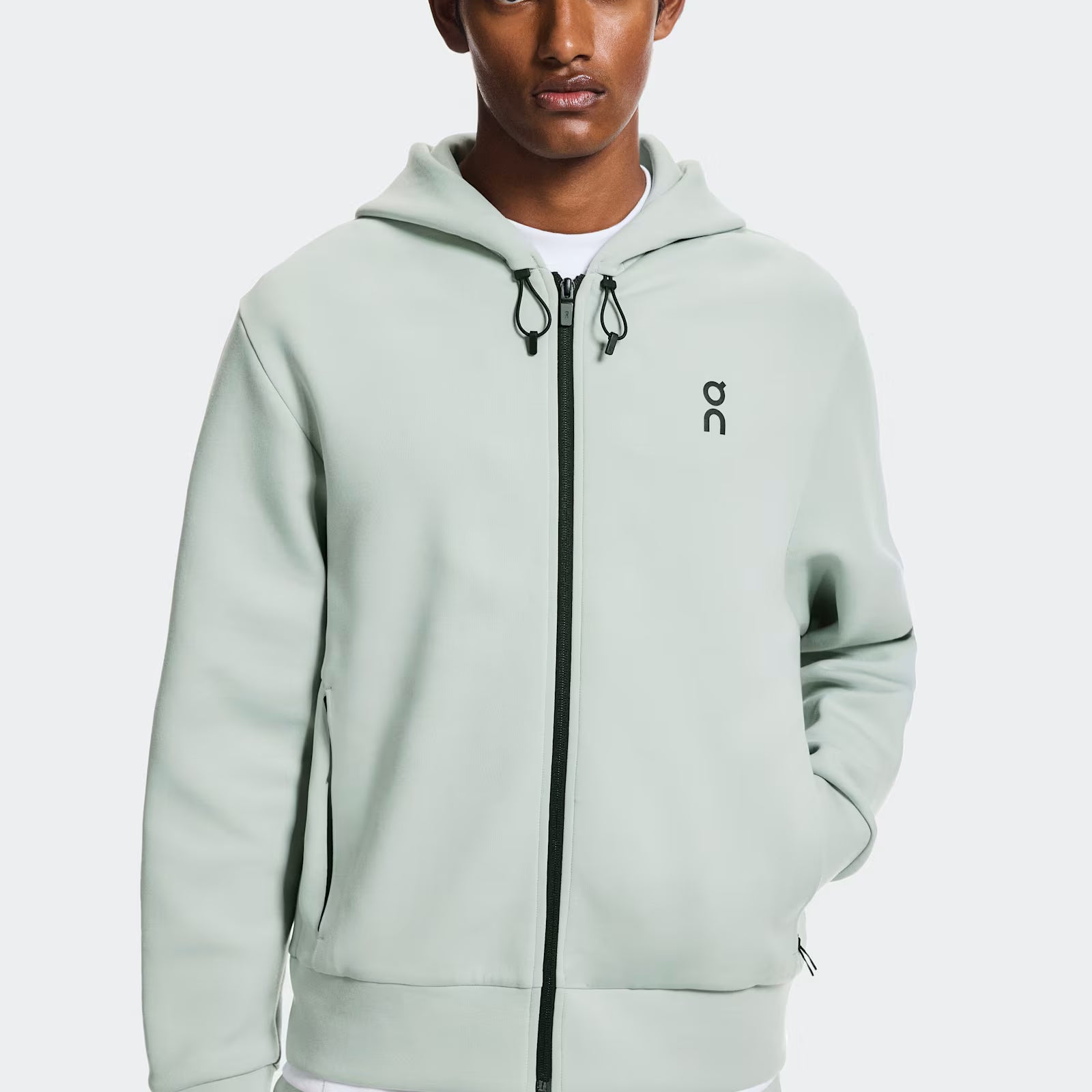 On Focus Tech Zip Hoodie Mineral