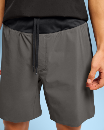on lightweight shorts Lead | Black