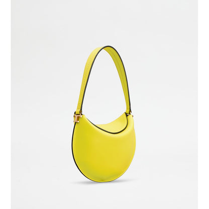 Tods T Case Hobo Bag In Leather Micro Yellow