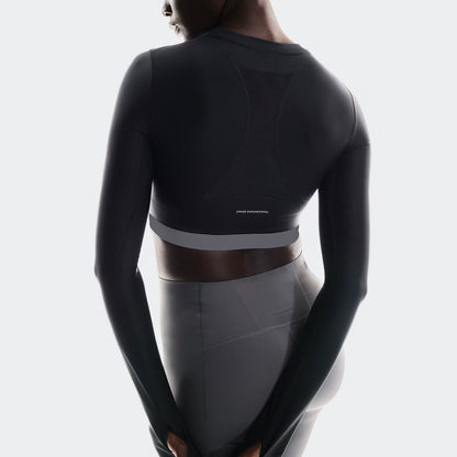On Train Long Sleeve Crop Black (Women'S)