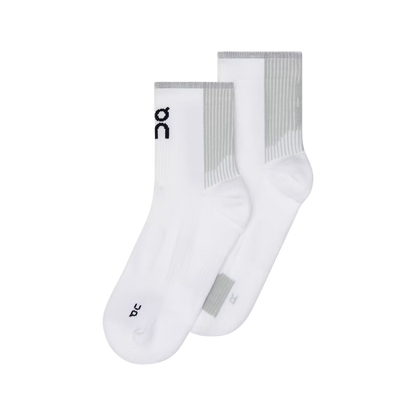 On Performance Run Sock Mid White | Glacier