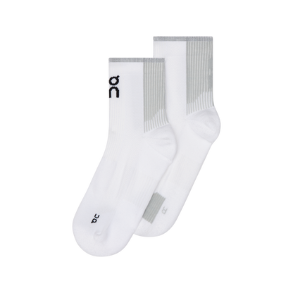 On Performance Run Sock Mid White | Glacier